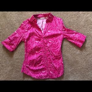 Summery button down shirt.